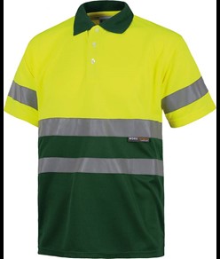 Polo combinata alta visibilità manica corta Workteam